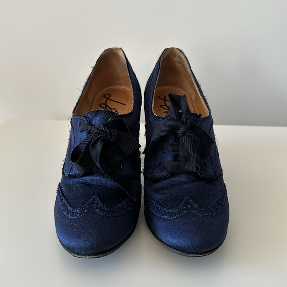 Authentic LANVIN Ribbon-Lace Satin Oxford Size US7 EU37 - Picture 3 of 12